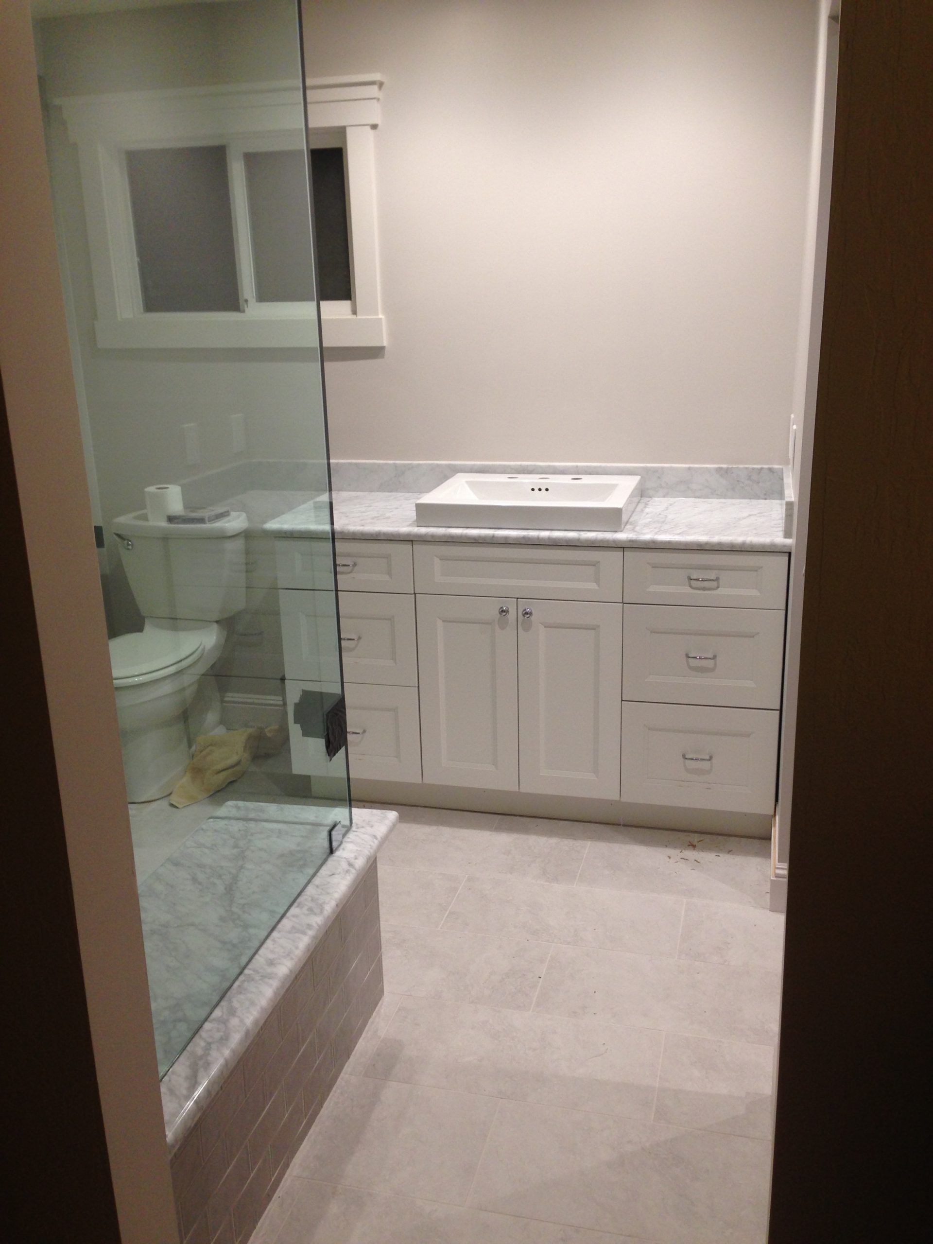 Master Bathroom gets a major remodel with removed walls and new walk-in closet