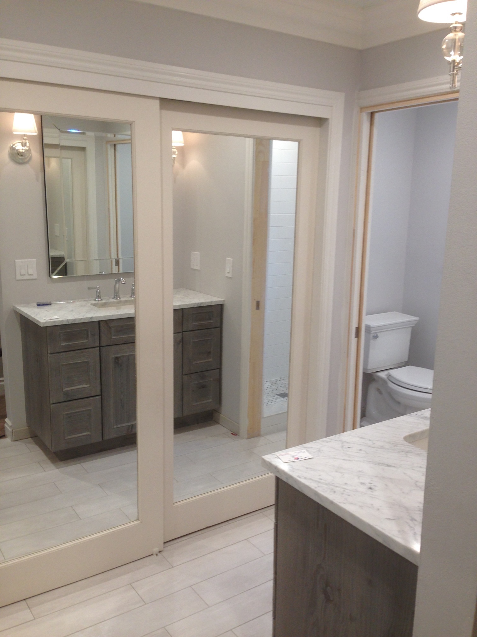 Outdated Master Bathroom Opens Up With, Are Mirrored Closet Doors Outdated
