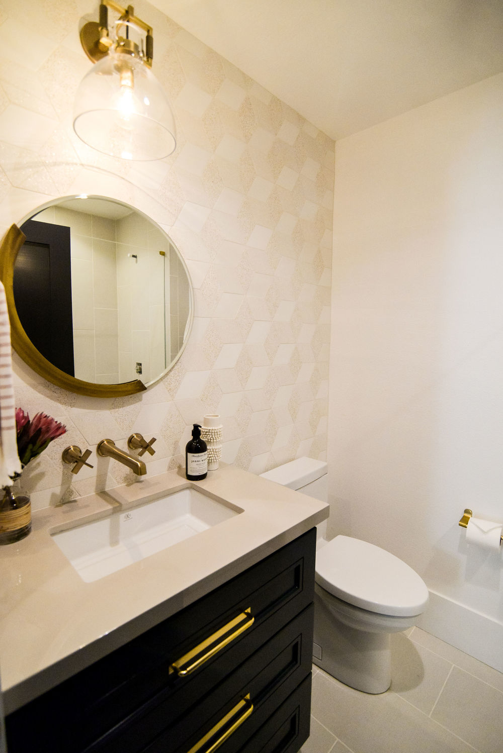 Guest bathroom gets a complete makeover with a designer’s touch