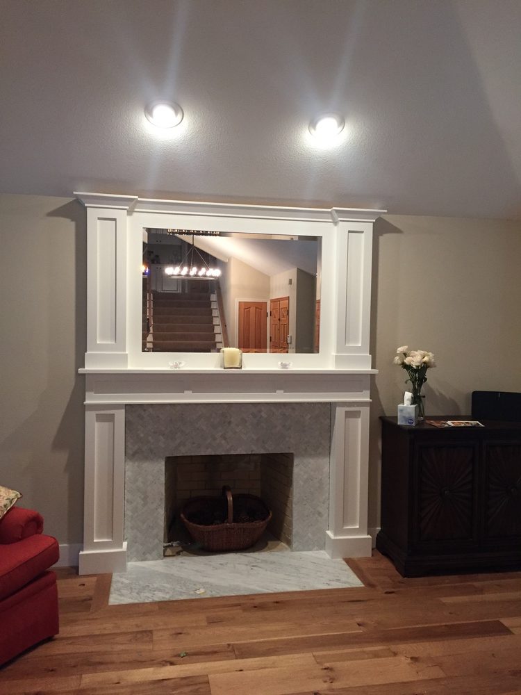 New Craftsman style Wall Mantel with mirror